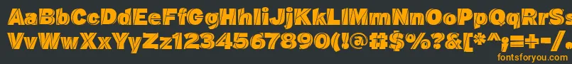 J.M Font – Orange Fonts on Black Background