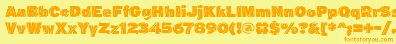 J.M Font – Orange Fonts on Yellow Background