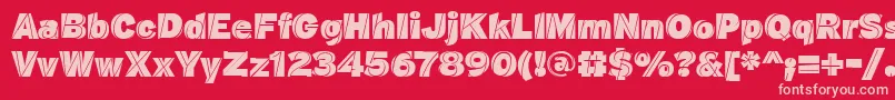 J.M Font – Pink Fonts on Red Background