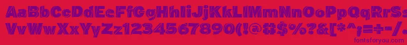 J.M Font – Purple Fonts on Red Background
