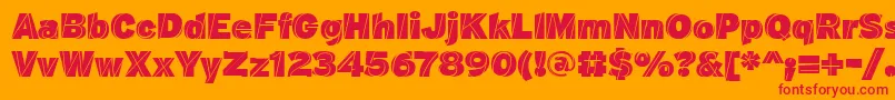 J.M Font – Red Fonts on Orange Background