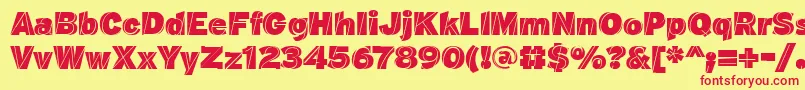 J.M Font – Red Fonts on Yellow Background