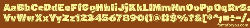 J.M Font – Yellow Fonts on Brown Background