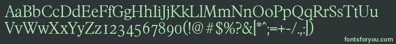 Шрифт FranciscoserialLightRegular – зелёные шрифты на чёрном фоне