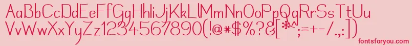 Mechanihan Font – Red Fonts on Pink Background