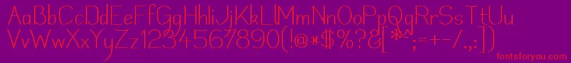 Mechanihan Font – Red Fonts on Purple Background