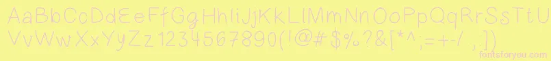 Lionelofparis Font – Pink Fonts on Yellow Background