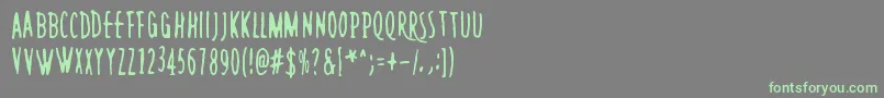 RushMinute-fontti – vihreät fontit harmaalla taustalla