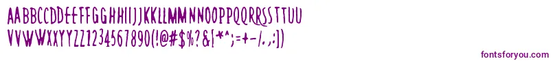 RushMinute Font – Purple Fonts on White Background