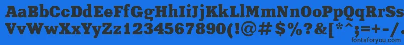 Шрифт Xenia – чёрные шрифты на синем фоне