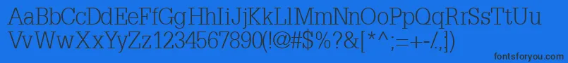 InstallationlightsskBold Font – Black Fonts on Blue Background