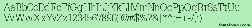 InstallationlightsskBold Font – Black Fonts on Green Background