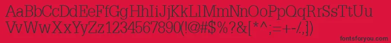 InstallationlightsskBold Font – Black Fonts on Red Background