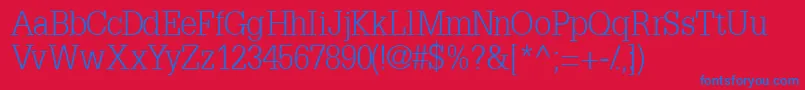 InstallationlightsskBold Font – Blue Fonts on Red Background