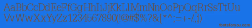 InstallationlightsskBold Font – Brown Fonts on Blue Background