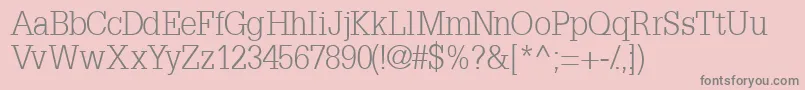 InstallationlightsskBold Font – Gray Fonts on Pink Background