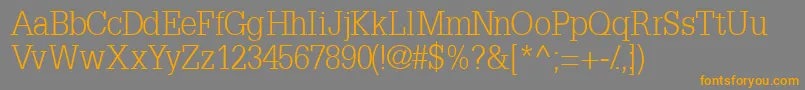 InstallationlightsskBold Font – Orange Fonts on Gray Background