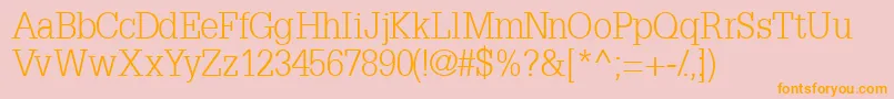 InstallationlightsskBold Font – Orange Fonts on Pink Background