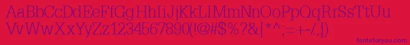 InstallationlightsskBold Font – Purple Fonts on Red Background