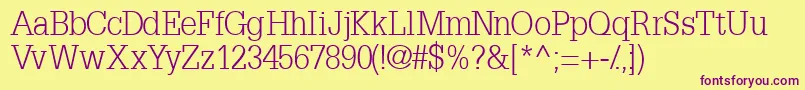 InstallationlightsskBold Font – Purple Fonts on Yellow Background