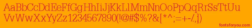 InstallationlightsskBold Font – Red Fonts on Orange Background