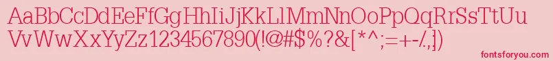 InstallationlightsskBold Font – Red Fonts on Pink Background