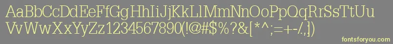 InstallationlightsskBold Font – Yellow Fonts on Gray Background