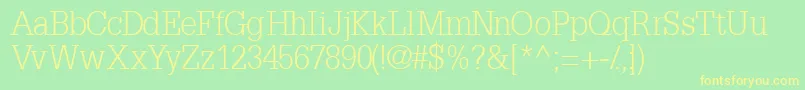 InstallationlightsskBold Font – Yellow Fonts on Green Background