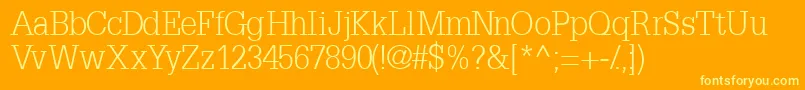 InstallationlightsskBold Font – Yellow Fonts on Orange Background