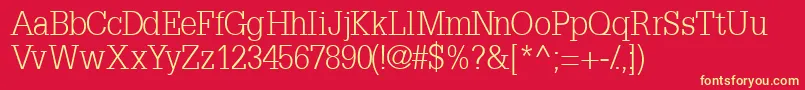 InstallationlightsskBold Font – Yellow Fonts on Red Background