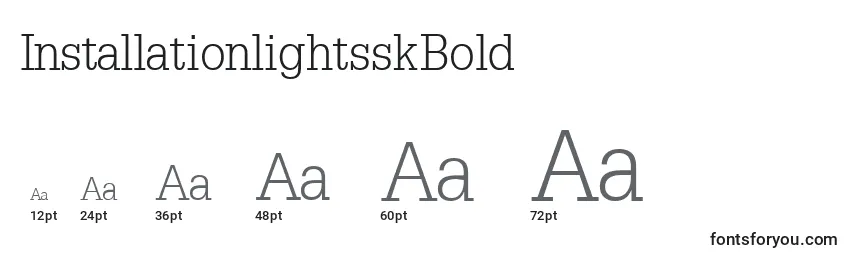 InstallationlightsskBold Font Sizes