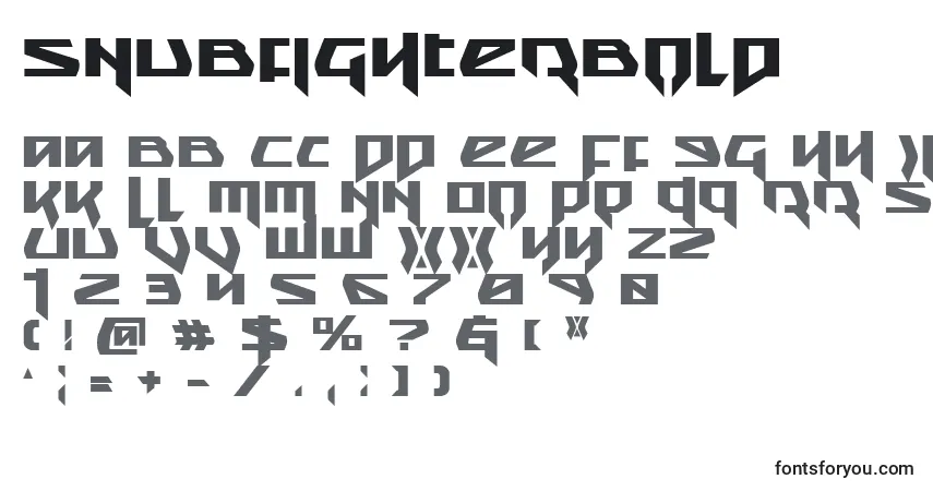 A fonte SnubfighterBold – alfabeto, números, caracteres especiais