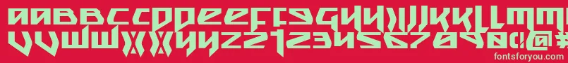 SnubfighterBold Font – Green Fonts on Red Background