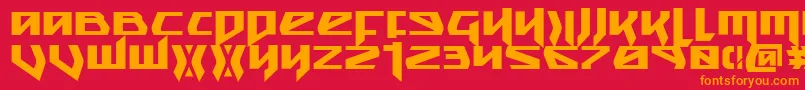 SnubfighterBold Font – Orange Fonts on Red Background