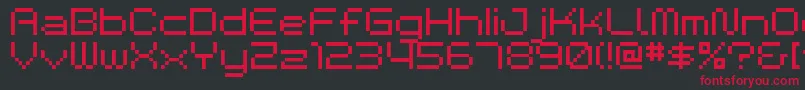 BmSpaceA9 Font – Red Fonts on Black Background