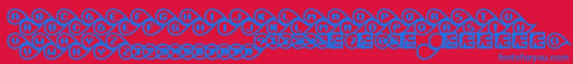 TearfulBrk Font – Blue Fonts on Red Background