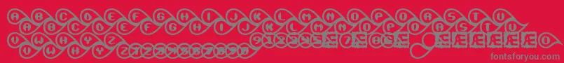 Weitere Informationen zur TearfulBrk-Schriftart TearfulBrk-Schriftart – Graue Schriften auf rotem Hintergrund