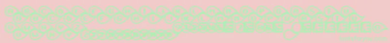 TearfulBrk Font – Green Fonts on Pink Background