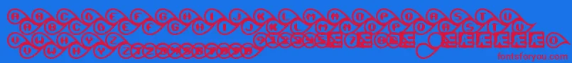 TearfulBrk Font – Red Fonts on Blue Background