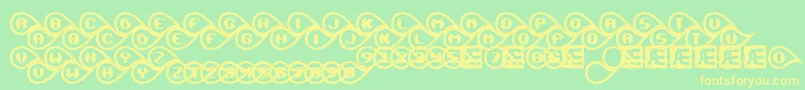 TearfulBrk Font – Yellow Fonts on Green Background