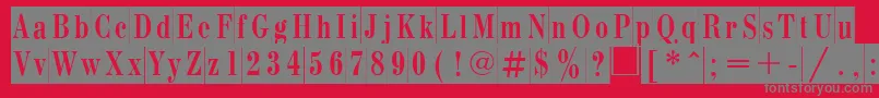 BodonicameocttRegular Font – Gray Fonts on Red Background