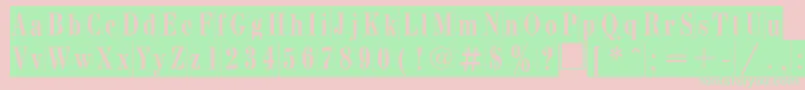 Шрифт BodonicameocttRegular – зелёные шрифты на розовом фоне