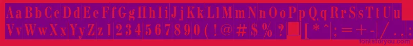 BodonicameocttRegular Font – Purple Fonts on Red Background