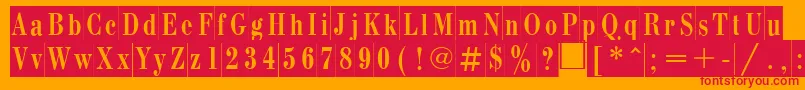 BodonicameocttRegular Font – Red Fonts on Orange Background