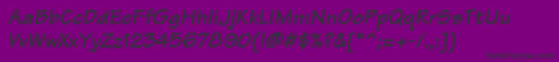 TektonLtBoldOblique Font – Black Fonts on Purple Background