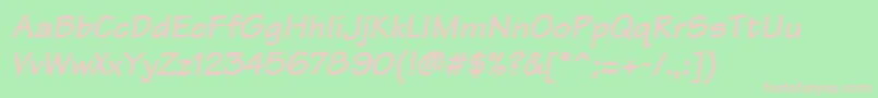 TektonLtBoldOblique Font – Pink Fonts on Green Background