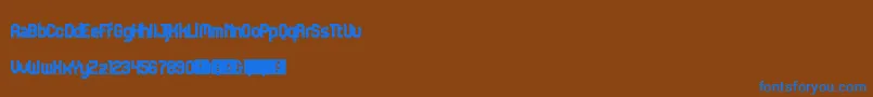JdErica Font – Blue Fonts on Brown Background