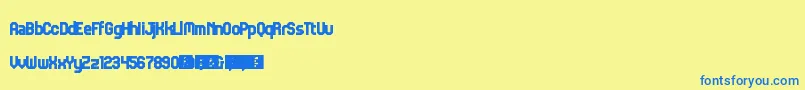 JdErica Font – Blue Fonts on Yellow Background