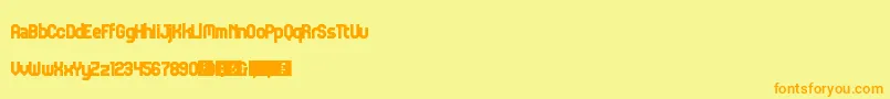 JdErica Font – Orange Fonts on Yellow Background