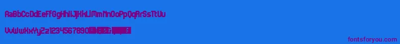 JdErica Font – Purple Fonts on Blue Background